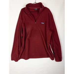 Patagonia Better Sweater Mens XL Red Half Zip Logo Outdoor Solid Fleece Pullover
